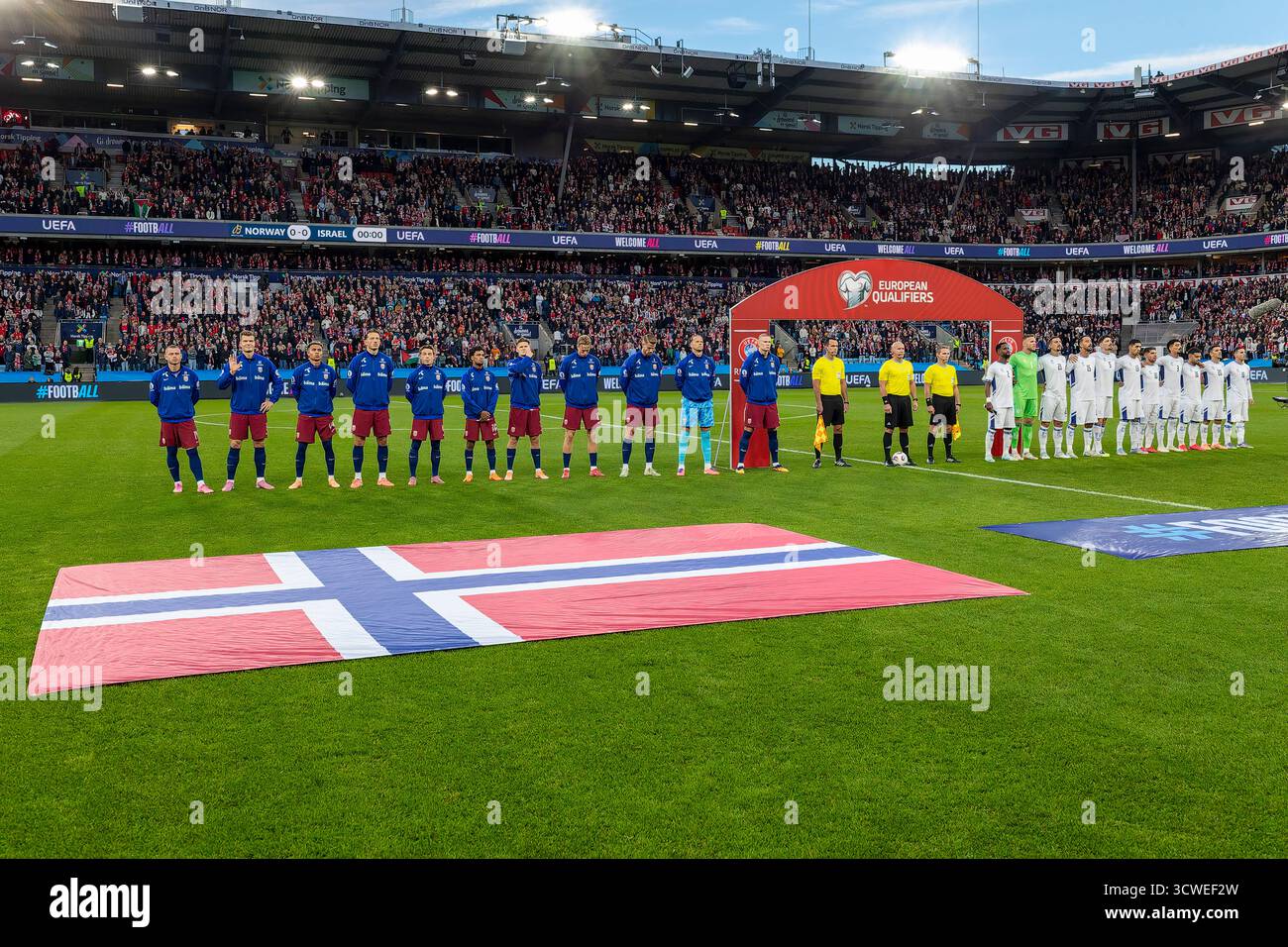 Oslo, Norway 11 October 2025 during Israel national anthem at the fifa ...