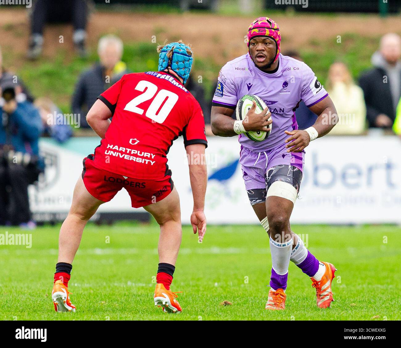 Hartpury, England, UK, 11 October 2025. Thabo Ndimande of Worcester ...