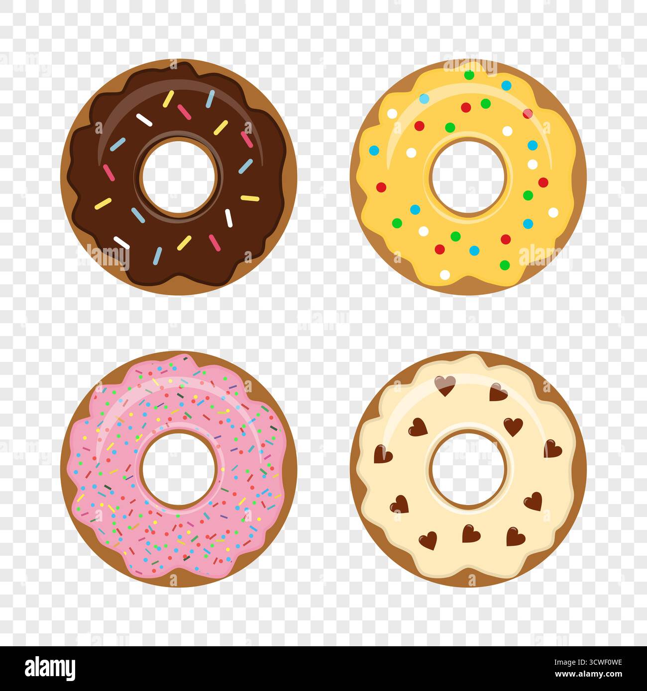 Donuts icons set. Donut vector illustration Stock Vector Image & Art ...