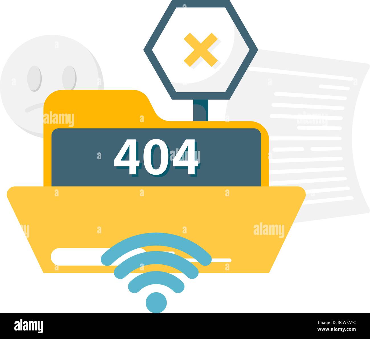 file not found Stock Vector