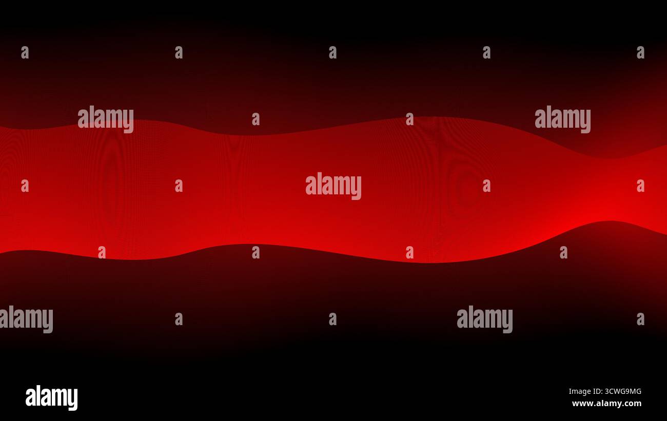 Dark Abstract Background with Luminous Red Waves Stock Vector