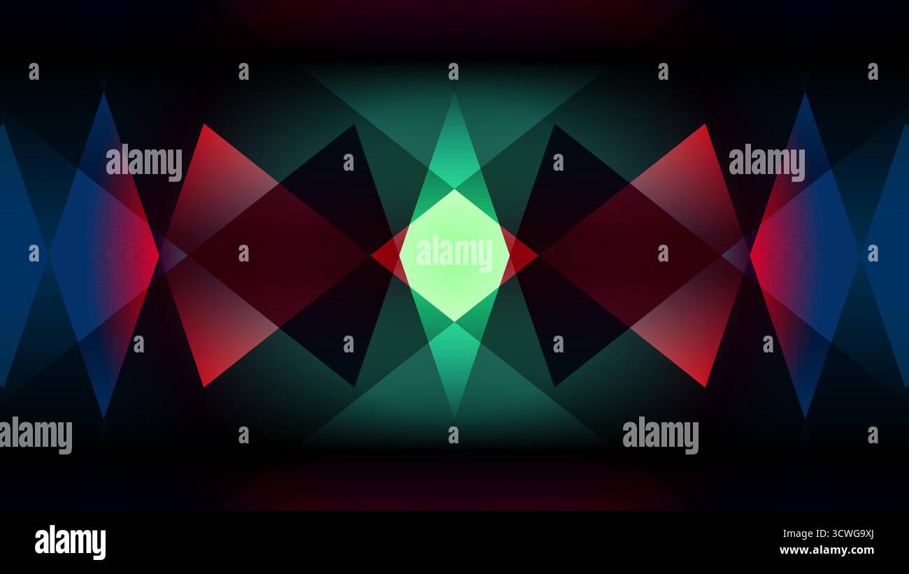 Dark abstract symmetrical diamond light pattern background Stock Vector