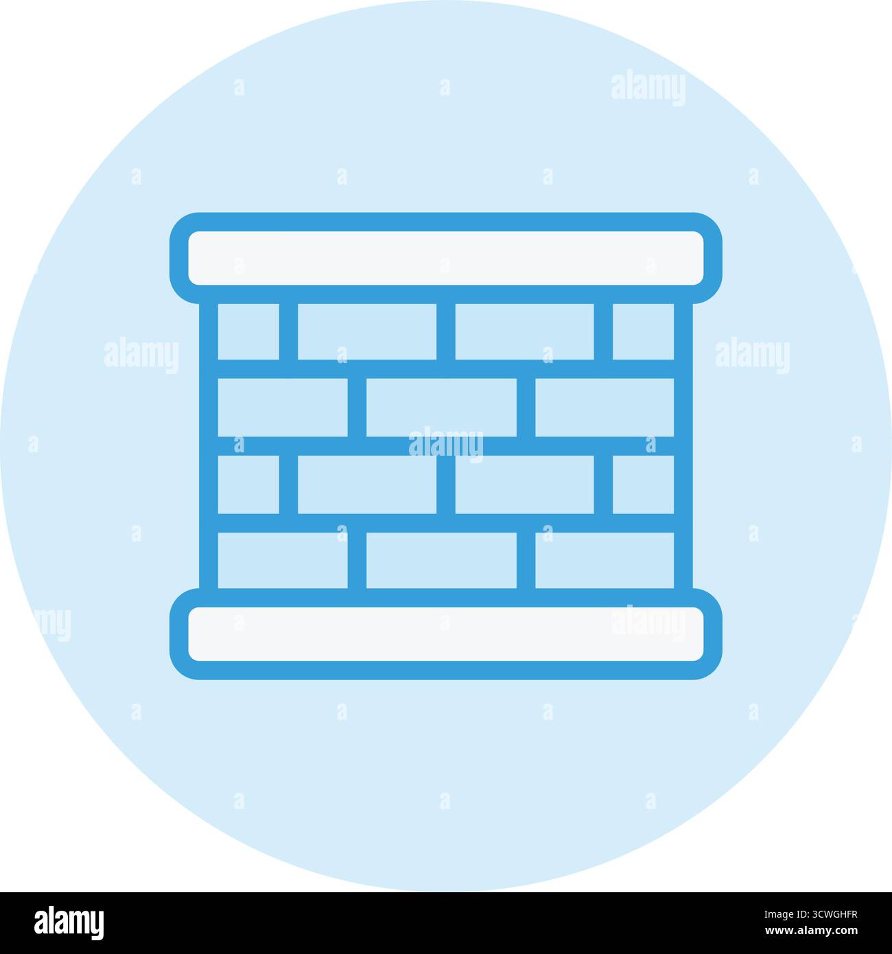 Bricks wall Vector Icon Design Illustration Stock Vector