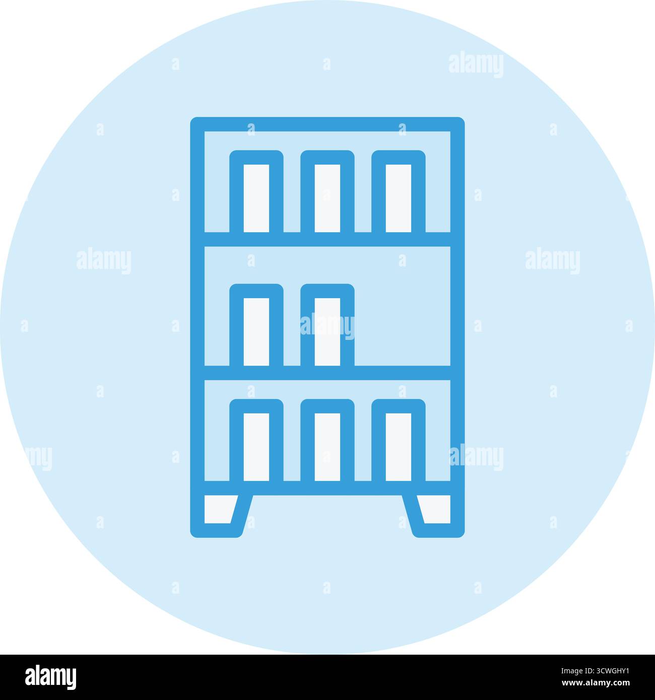 Book shelf Vector Icon Design Illustration Stock Vector