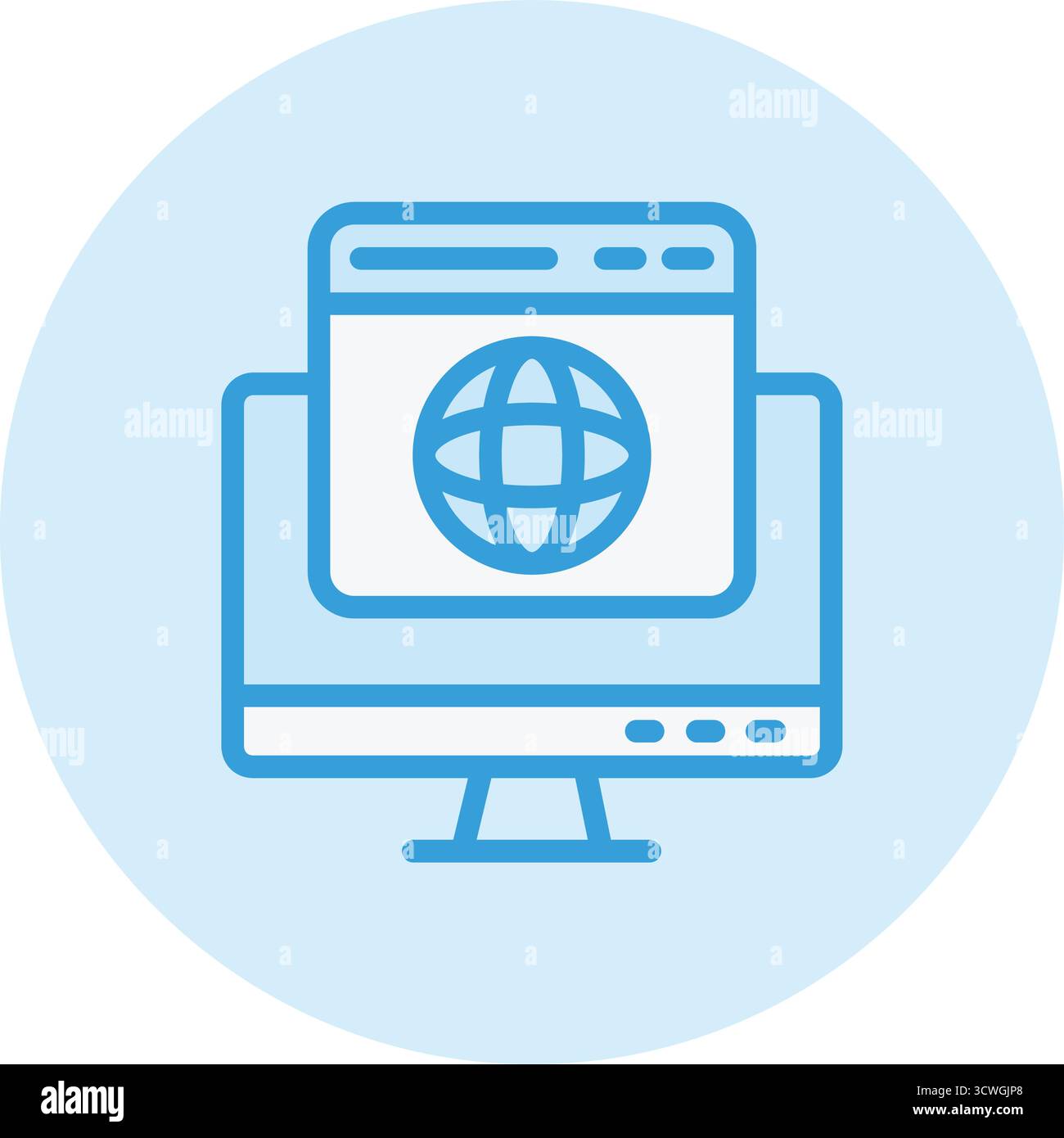 Web browser Vector Icon Design Illustration Stock Vector