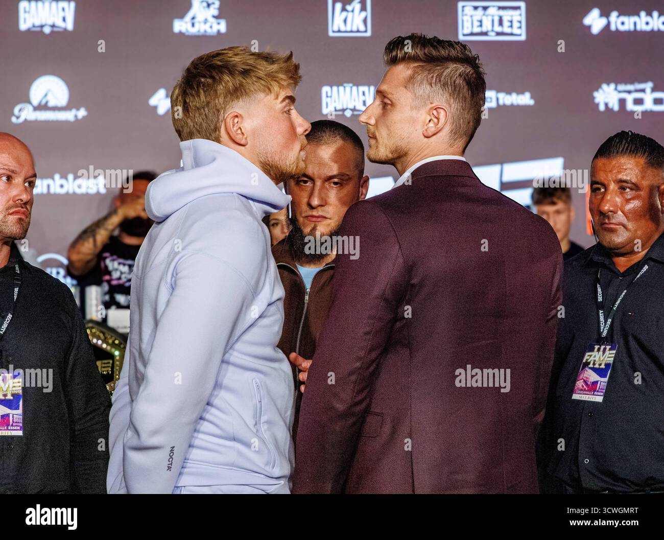 11.10.2025. Essen. Pressekonferenz zum Promi-Boxen Fame Fighting 3. Das ...