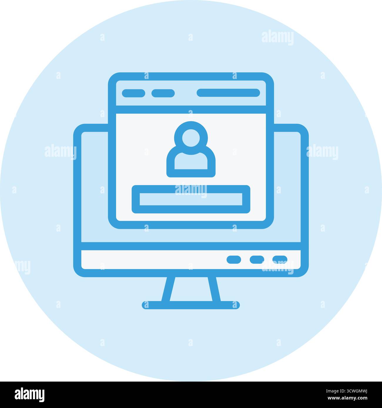 Web login Vector Icon Design Illustration Stock Vector