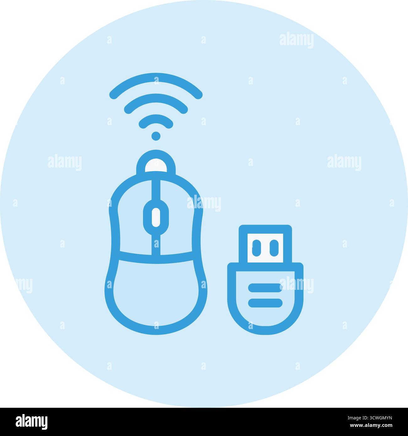 Wireless mouse Vector Icon Design Illustration Stock Vector