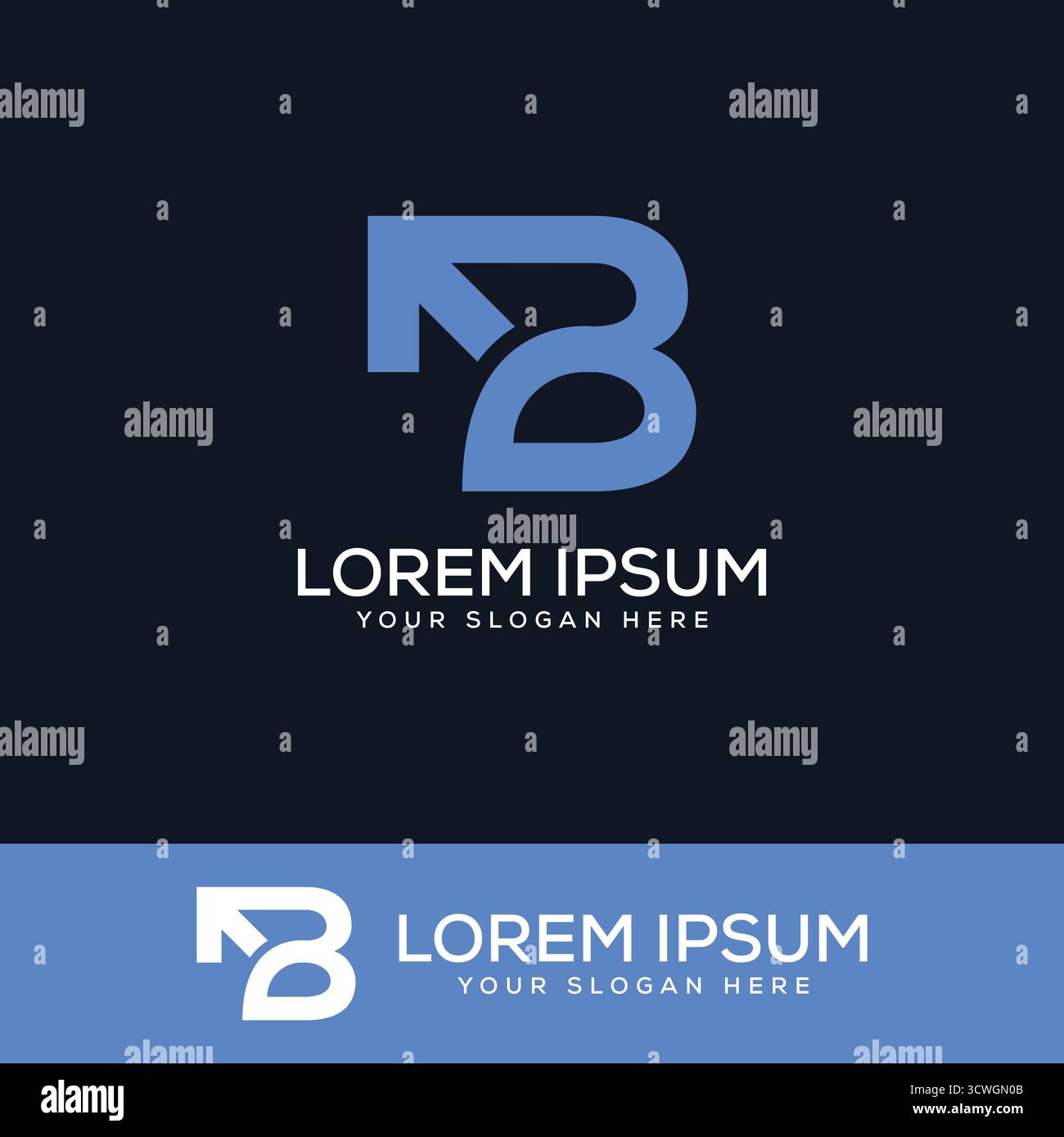Modern Letter B Arrow logo concept. Abstract B Arrow logo vector design ...