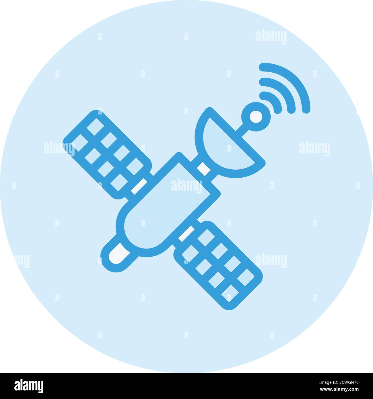 Satellite Vector Icon Design Illustration Stock Vector