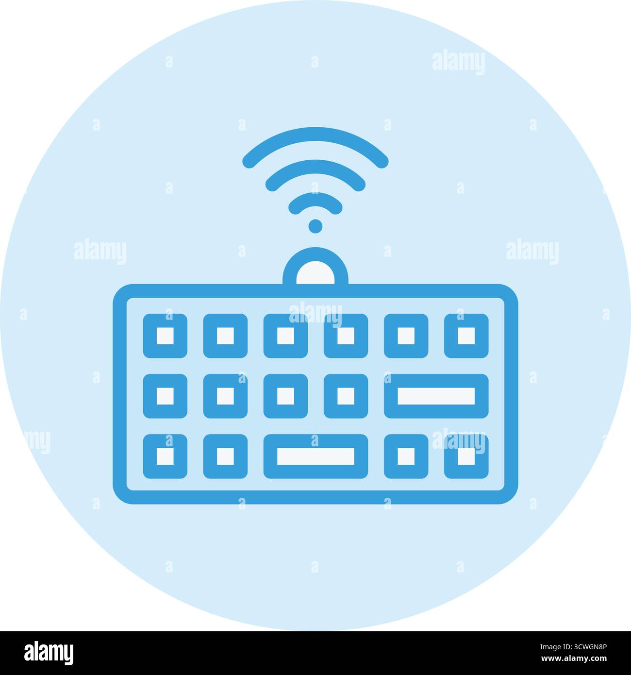 Wireless keyboard Vector Icon Design Illustration Stock Vector