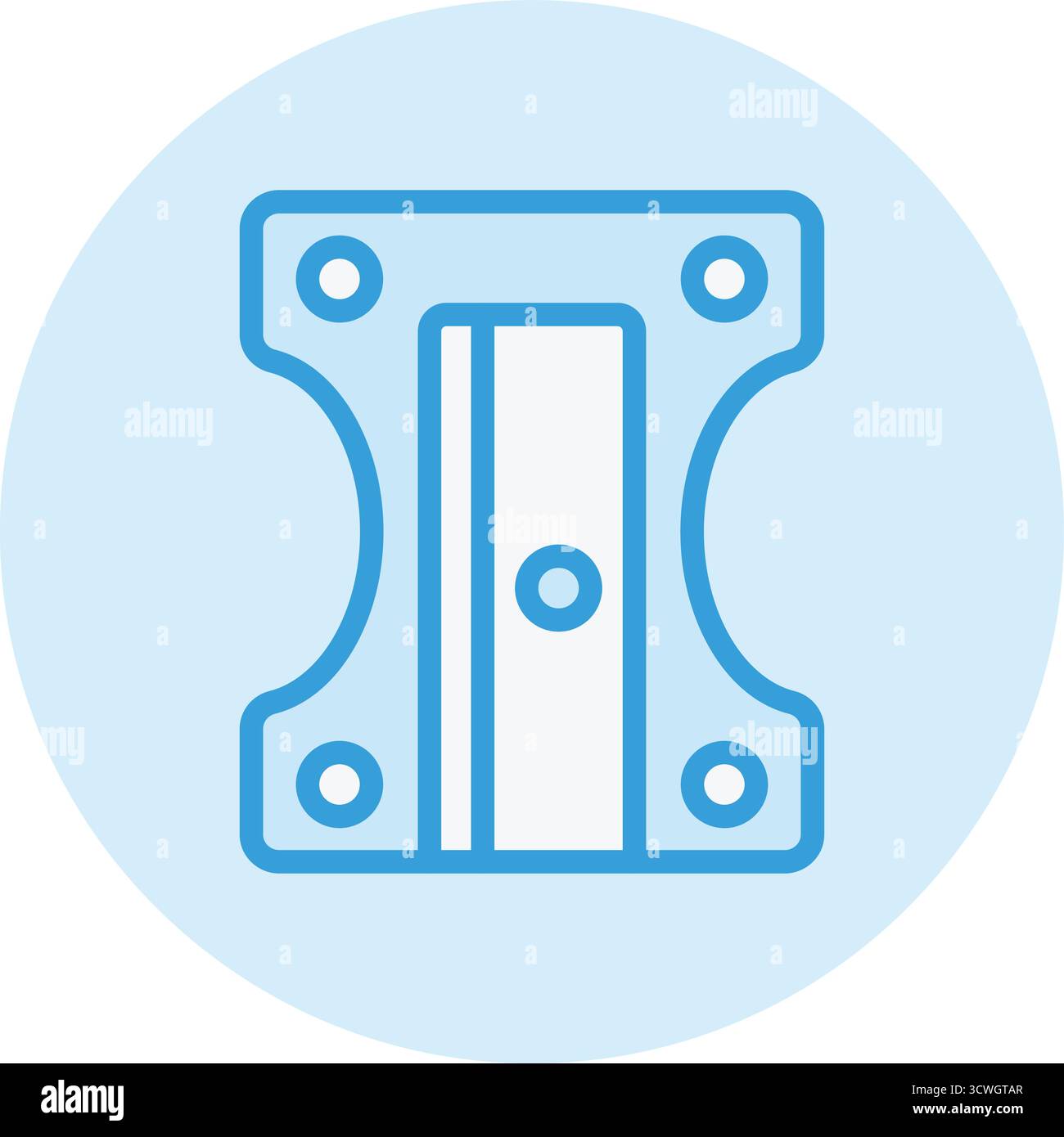 Pencil Sharpener Vector Icon Design Illustration Stock Vector