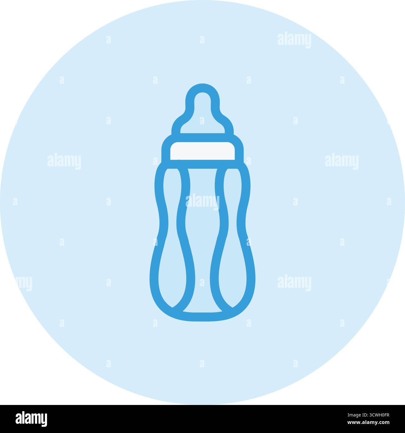 Baby Bottle Vector Icon Design Illustration Stock Vector