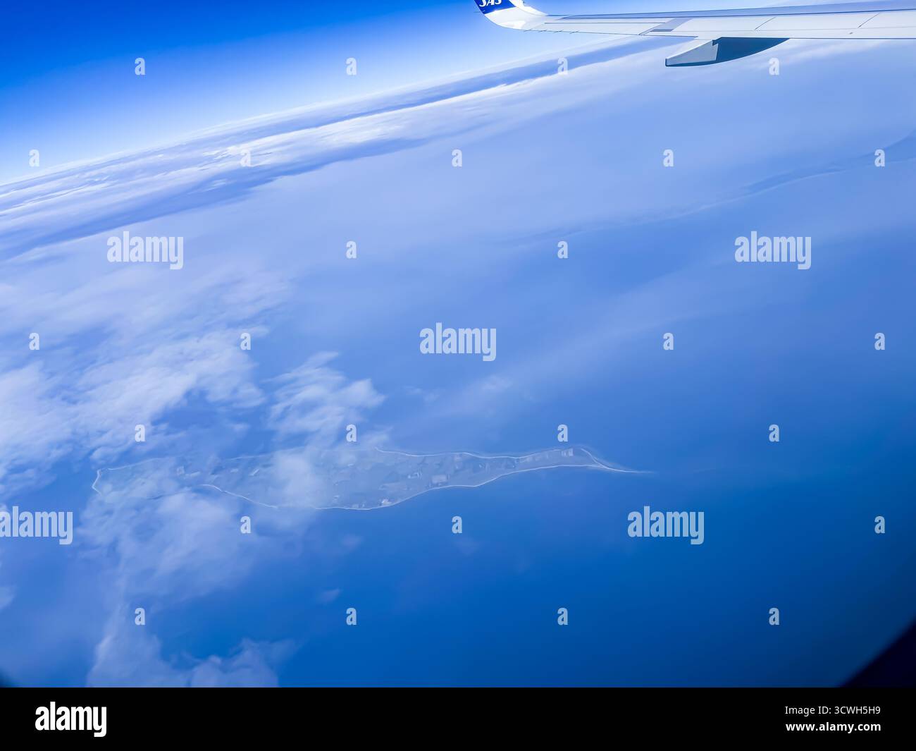 Landing at Copenhagen Airport, Denmark - Smartphone Captured Stock Image