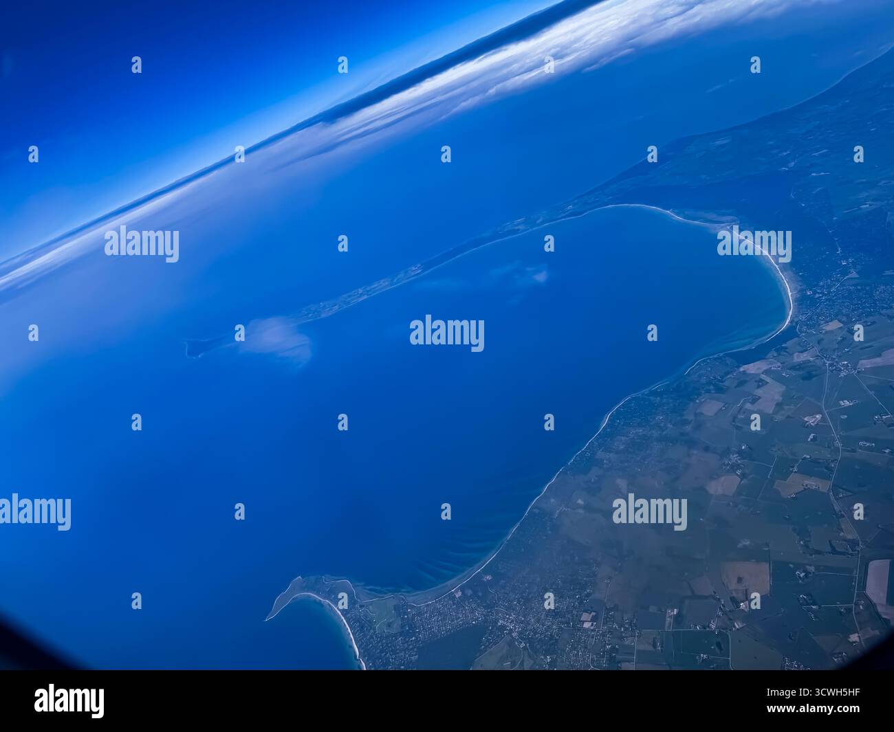 Landing at Copenhagen Airport, Denmark - Smartphone Captured Stock Image