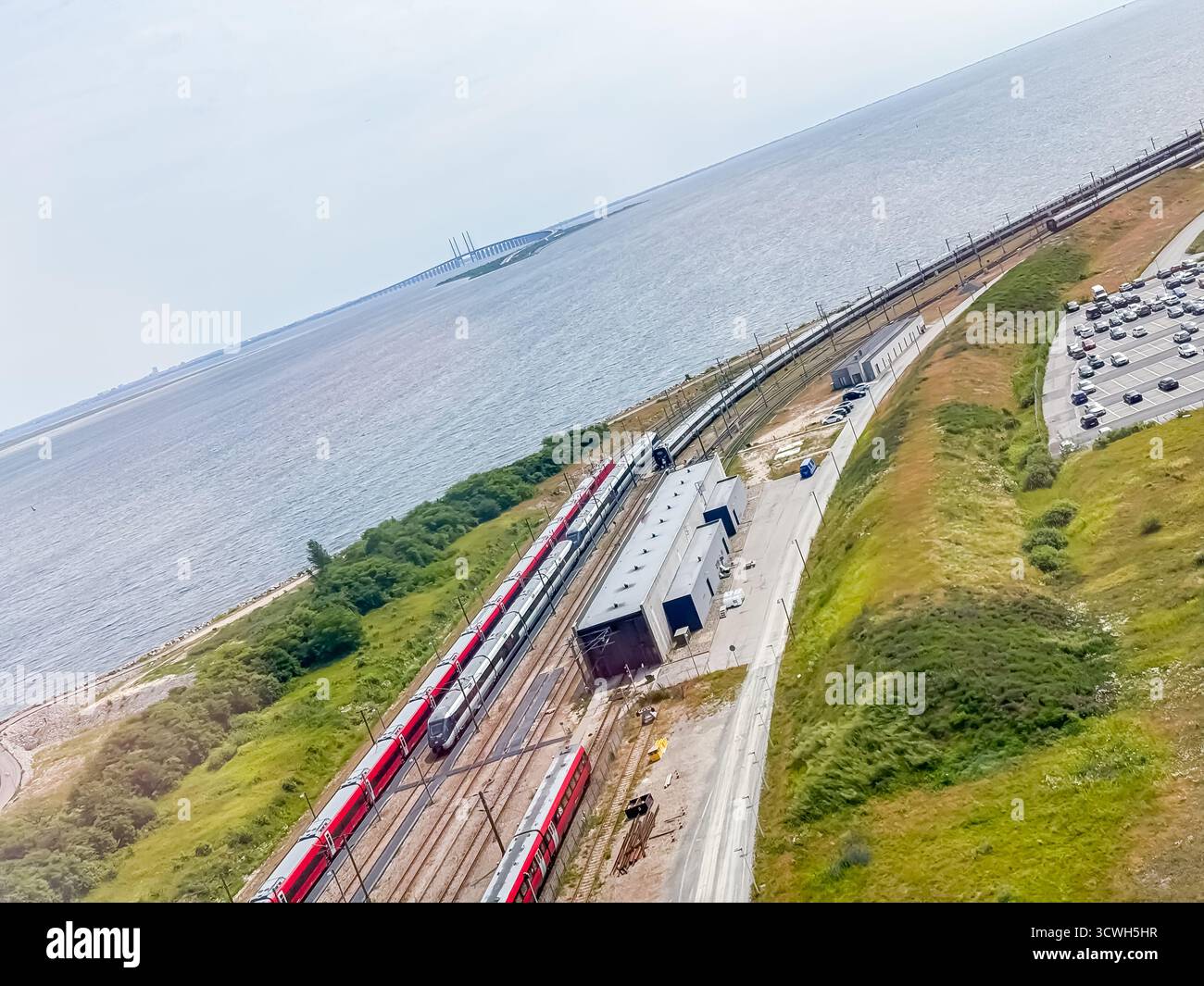Landing at Copenhagen Airport, Denmark - Smartphone Captured Stock Image