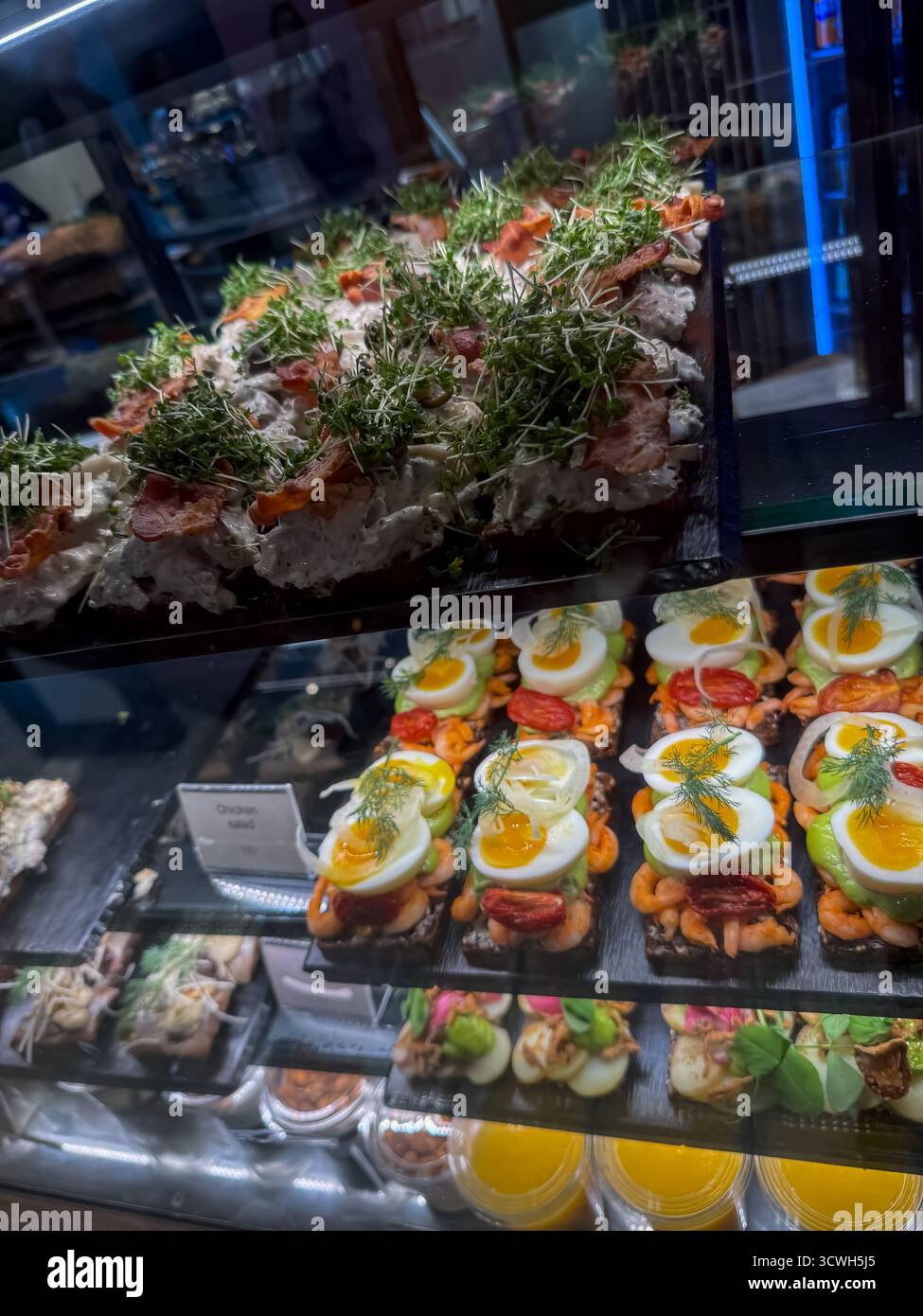 Open Sandwiches, Copenhagen Airport, Denmark - Smartphone Captured Stock Image