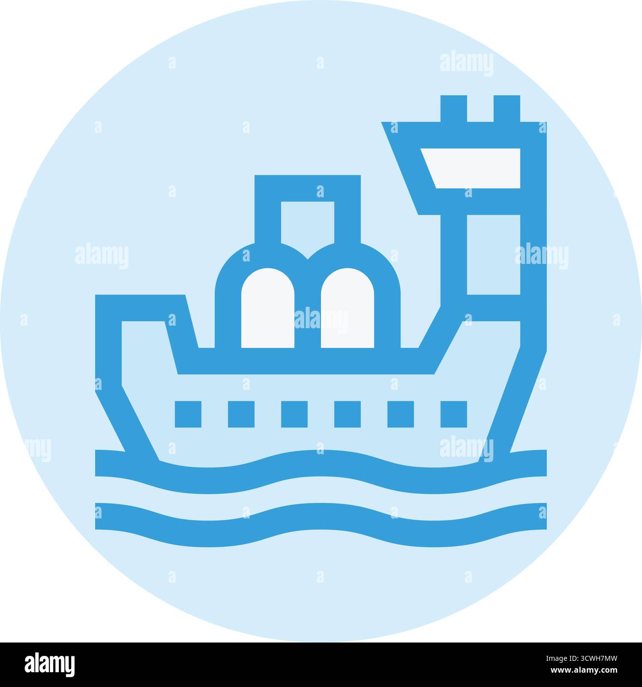 Drilling Boat Vector Icon Design Illustration Stock Vector