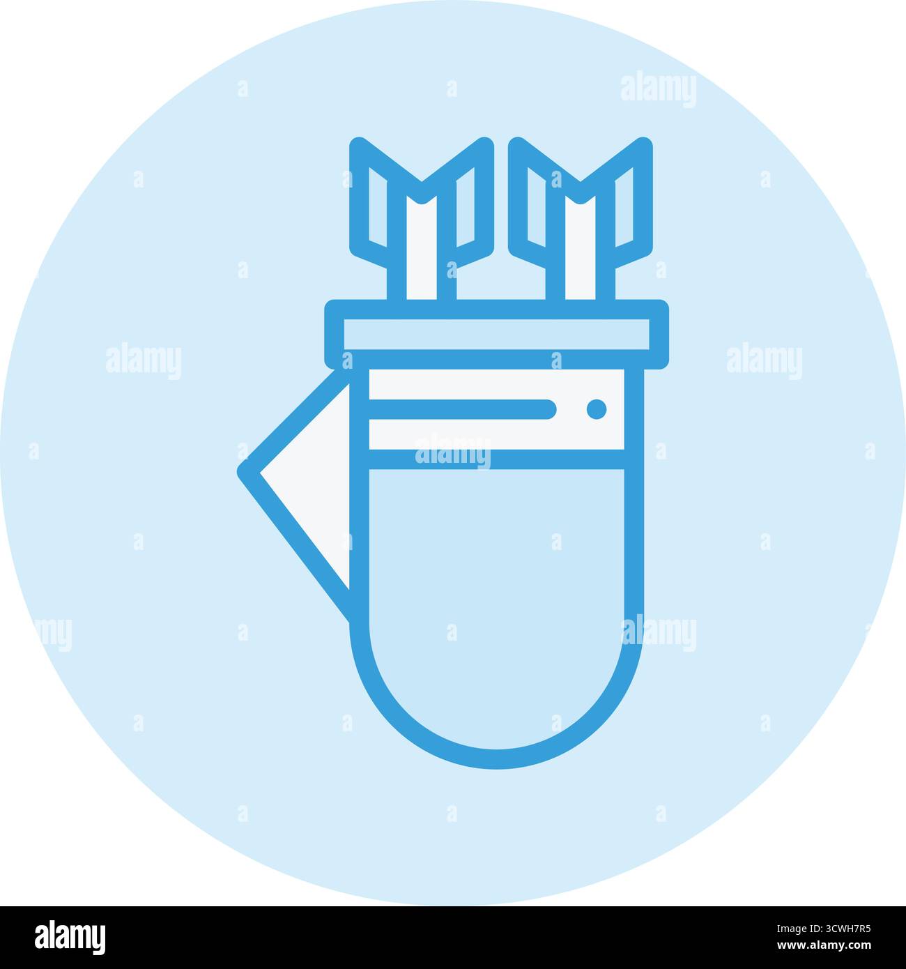 Quiver Vector Icon Design Illustration Stock Vector
