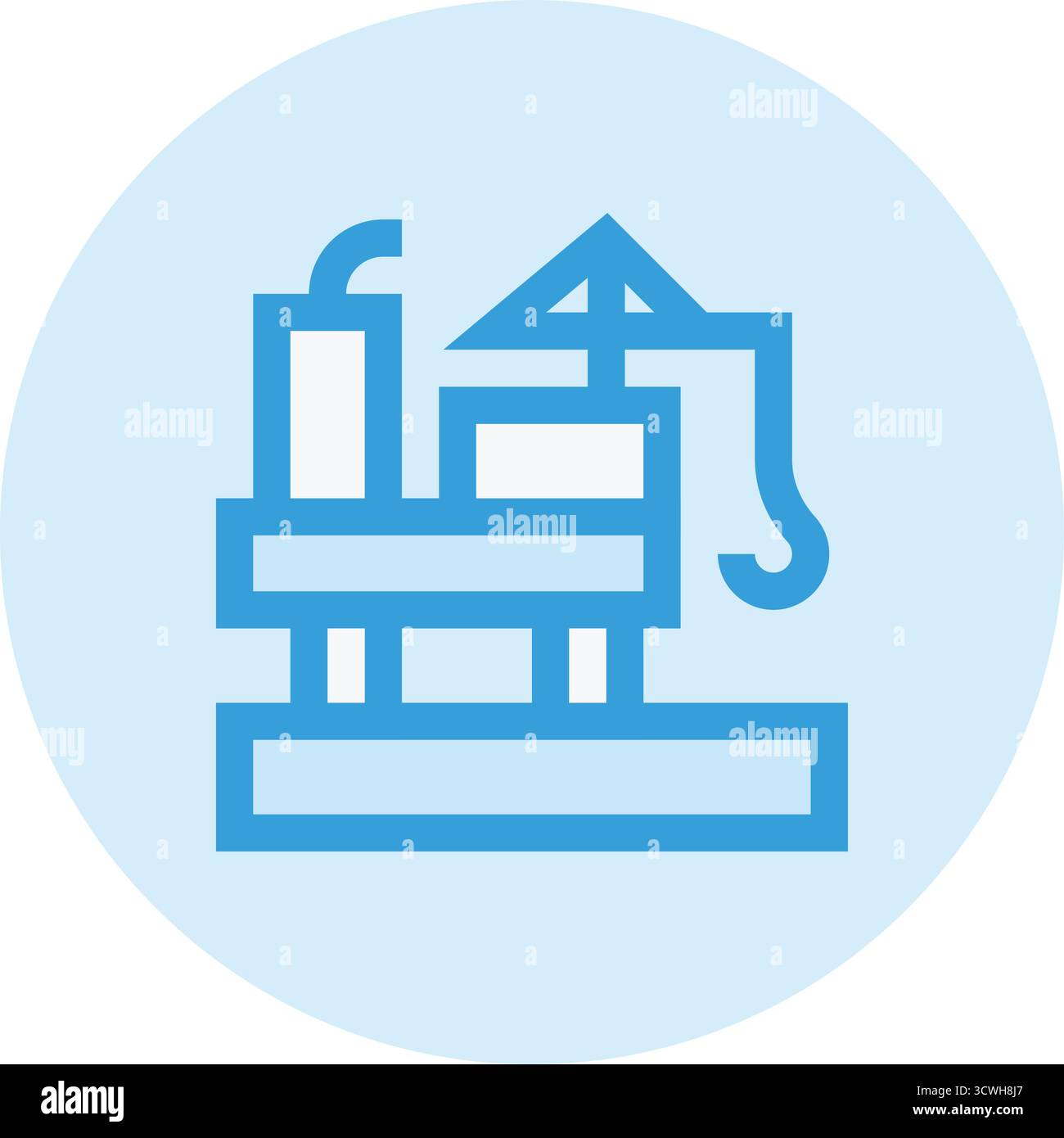Offshore Vector Icon Design Illustration Stock Vector