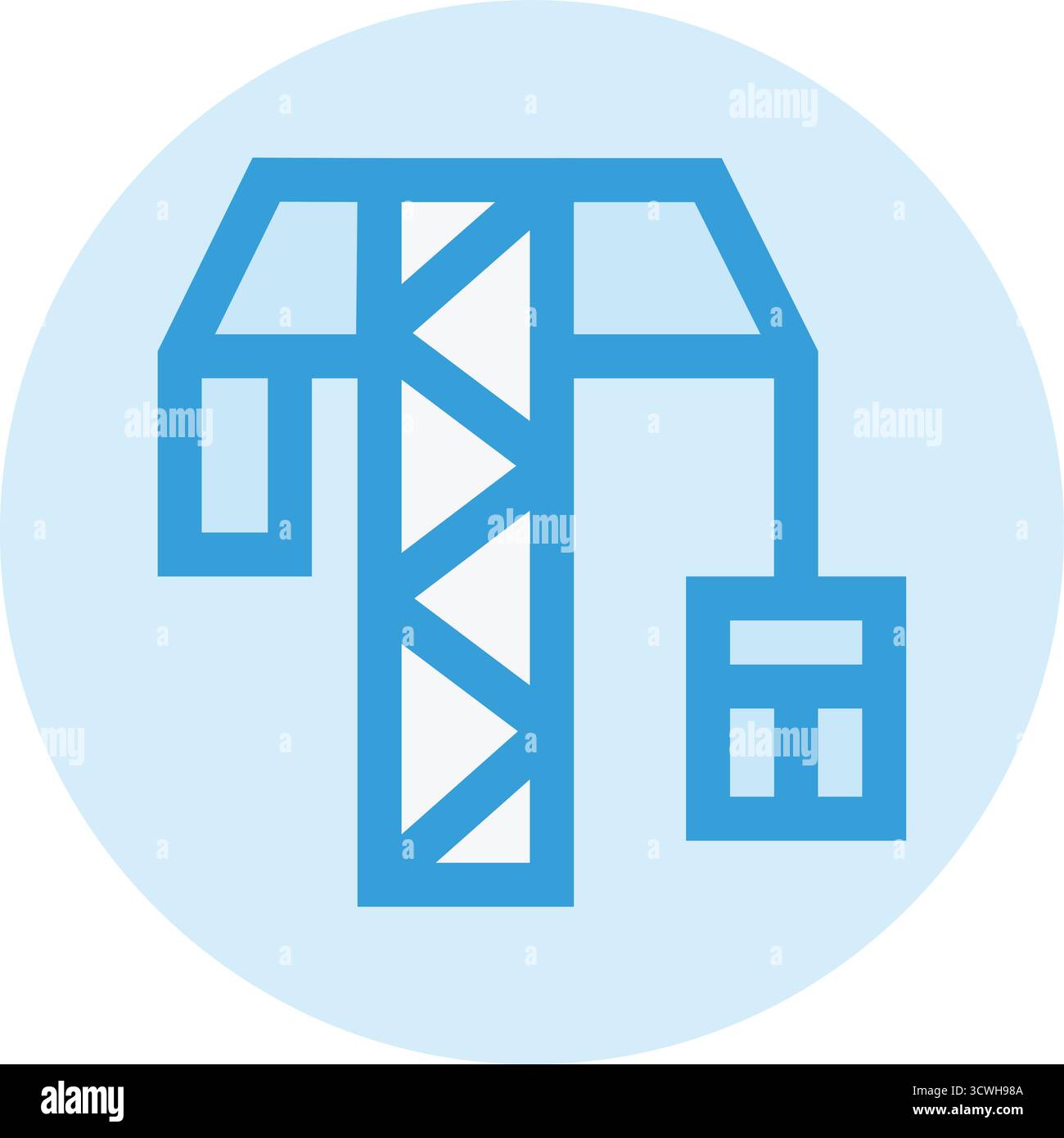 Tower Crane Vector Icon Design Illustration Stock Vector