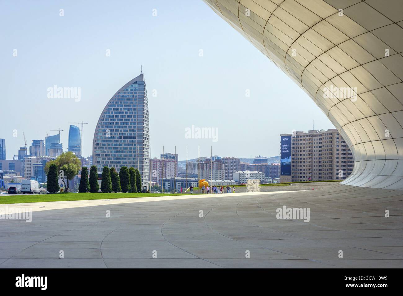 BAKU, AZERBAIJAN - MAY 27: Heydar Aliyev center, famous architectural ...