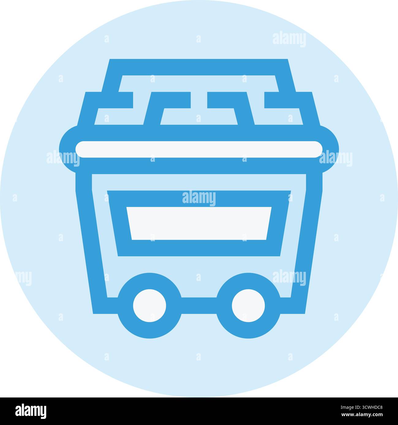 Coal Trolley Vector Icon Design Illustration Stock Vector