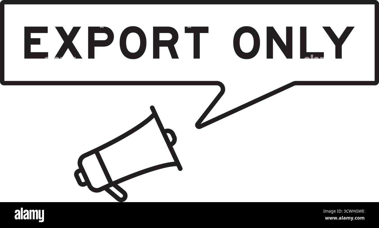 Megaphone icon with speech bubble in word export only on white background Stock Vector
