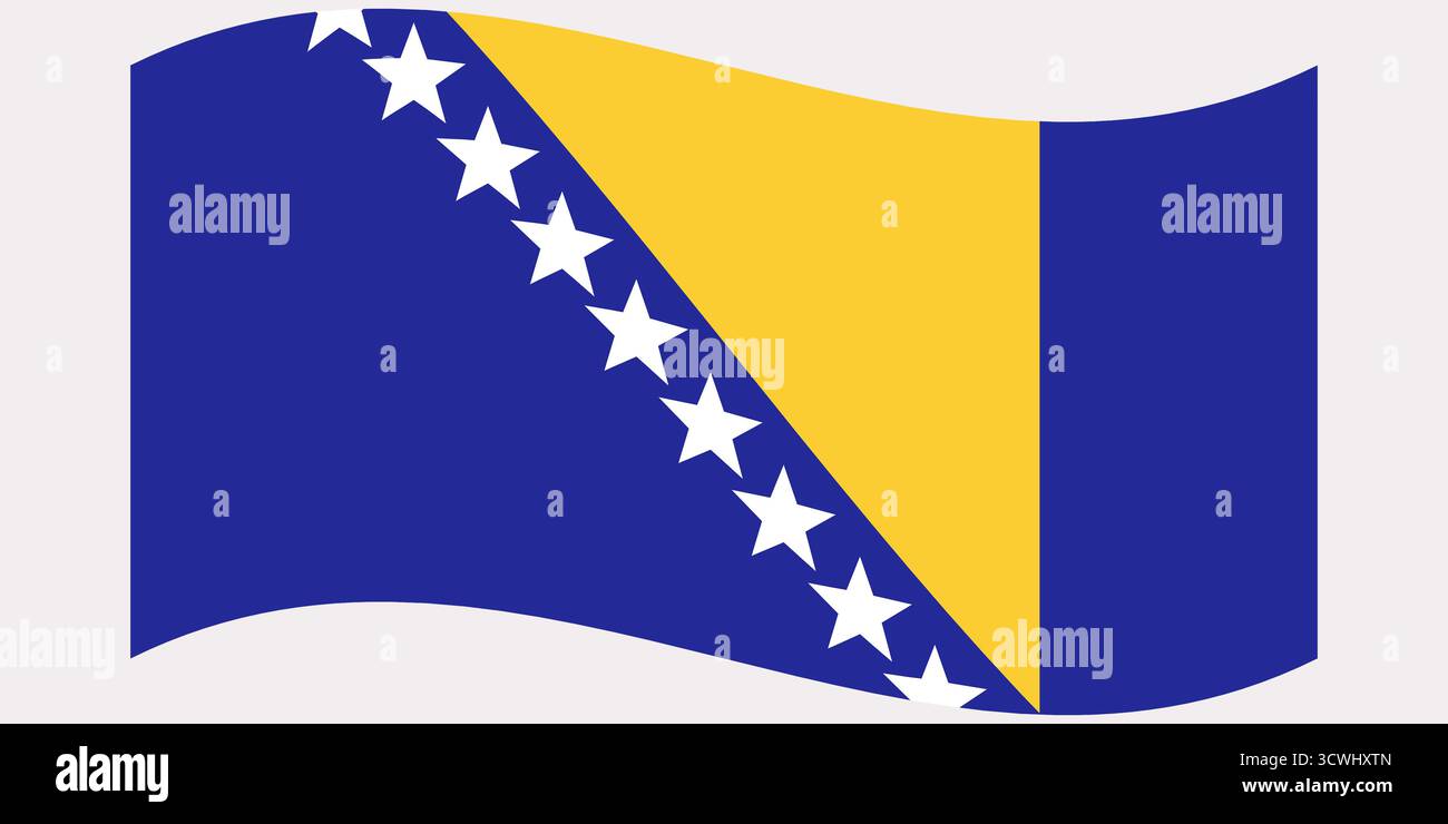Waving flags world flag bosnia hi-res stock photography and images - Alamy