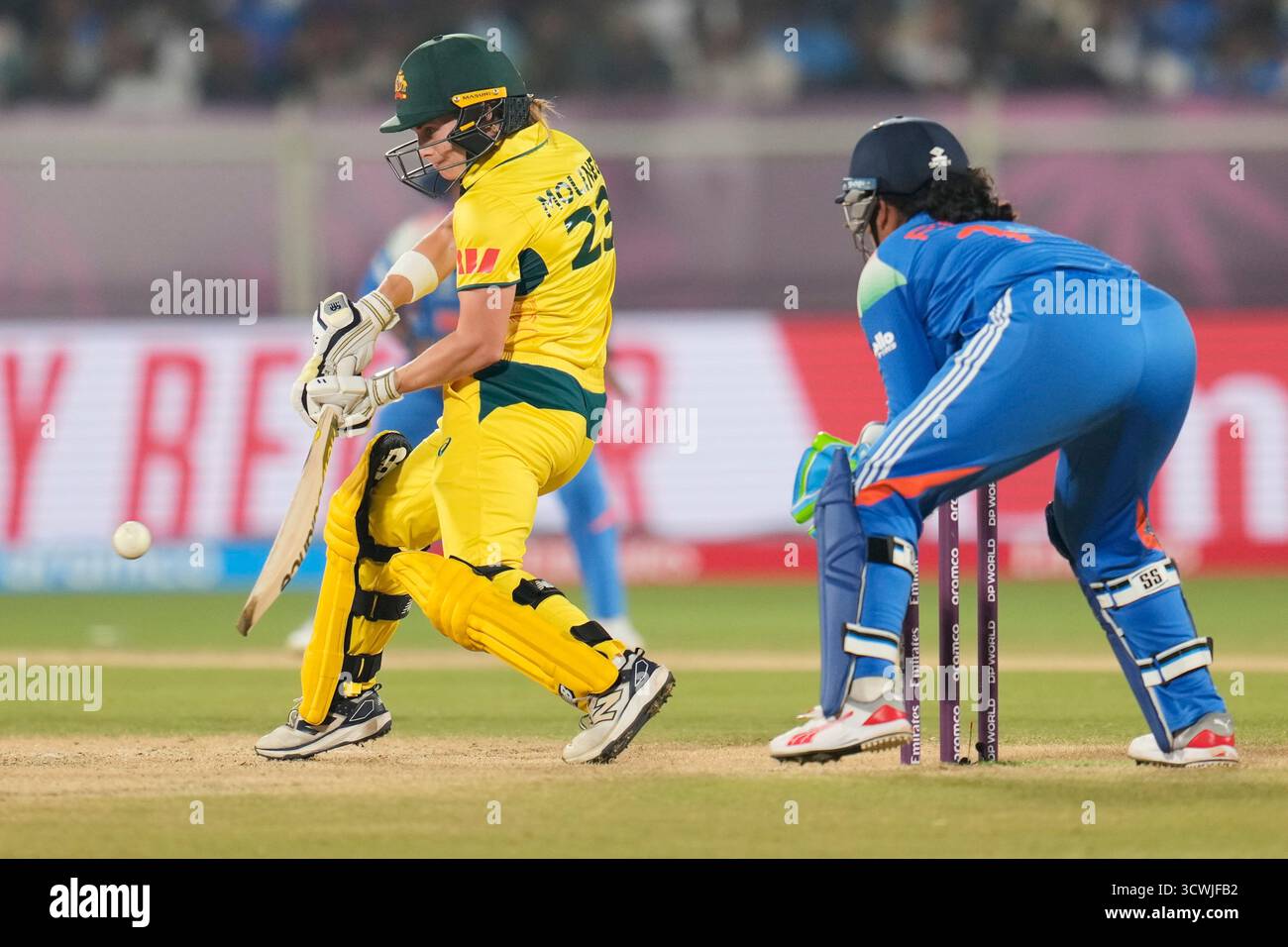 Australia's Sophie Molineux plays a shot during the ICC Women's Cricket ...