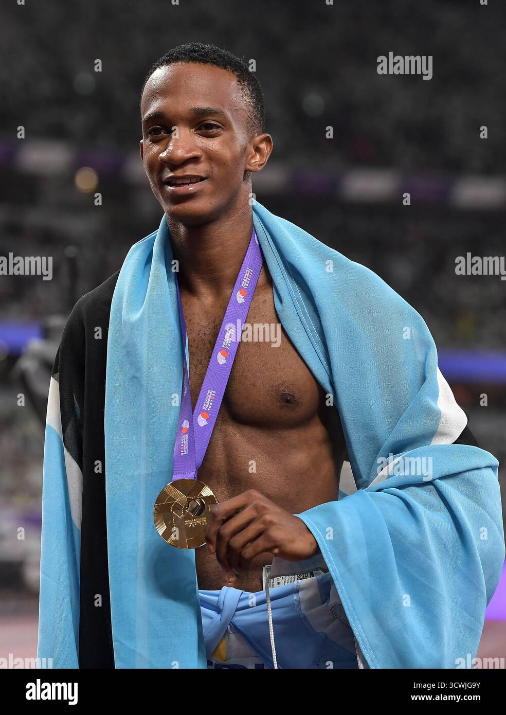 Busang Collen Kebinatshipi of Botswana (Gold) in the 400m men’s final ...