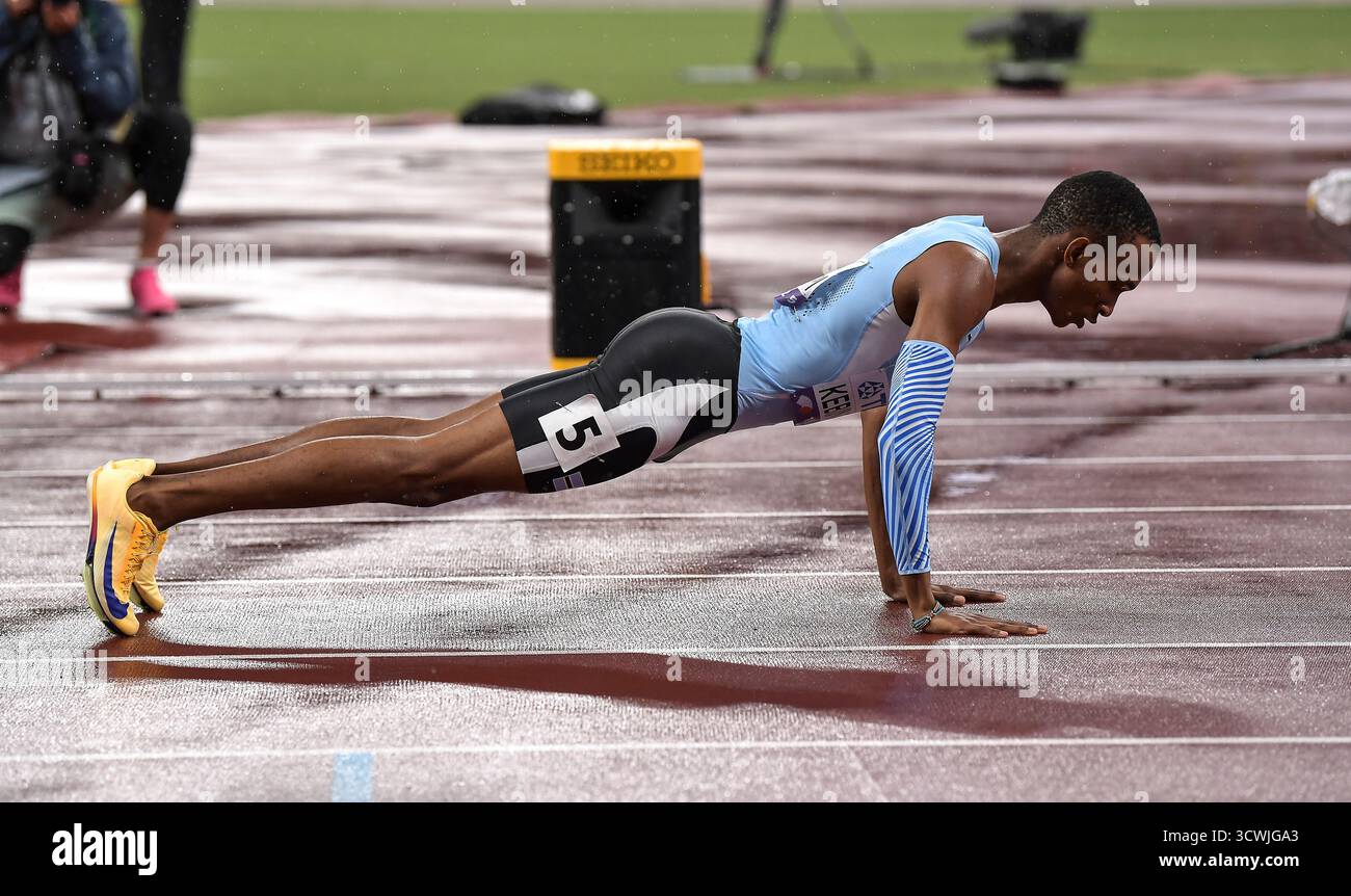Busang Collen Kebinatshipi of Botswana win’s the 400m men’s final at ...