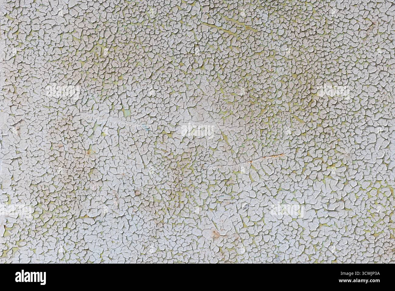 Cracked and peeling white paint texture Stock Photo