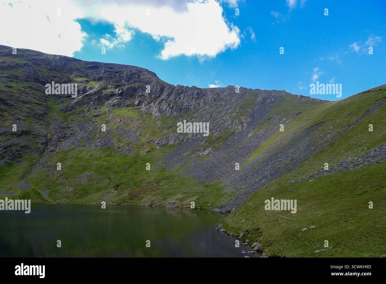 A clam fresh water mountain lake in the UK Stock Photo