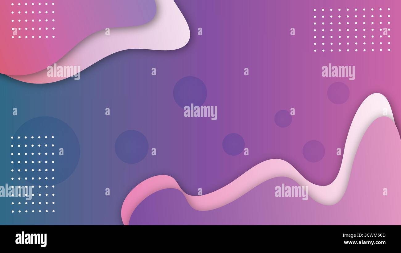 Abstract Purple and Pink Fluid Wave Background Stock Vector