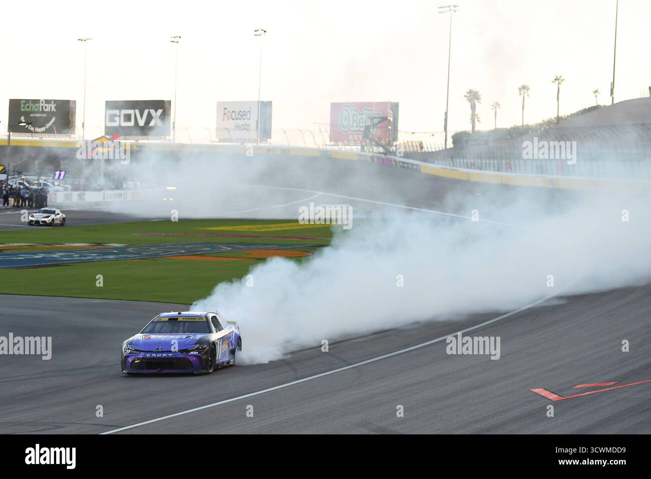 LAS VEGAS, NV - OCTOBER 12: Denny Hamlin (#11 Joe Gibbs Racing ampm ...