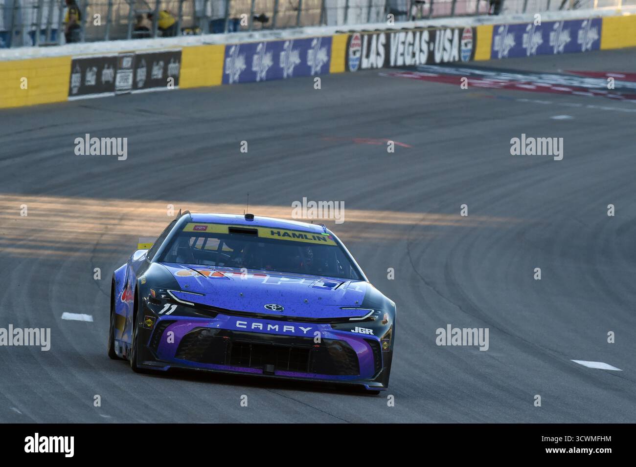 LAS VEGAS, NV - OCTOBER 12: Denny Hamlin (#11 Joe Gibbs Racing ampm ...