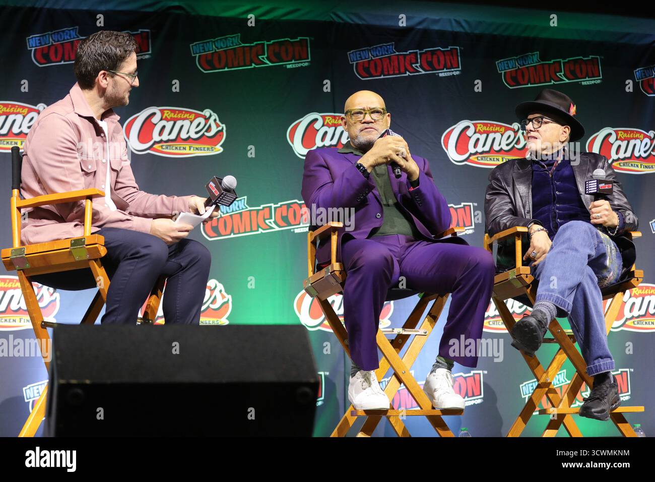 Matrix Size Convention NEW YORK, NEW YORK OCTOBER 12, 2025: Josh Horowitz, Laurence Fishburne ...