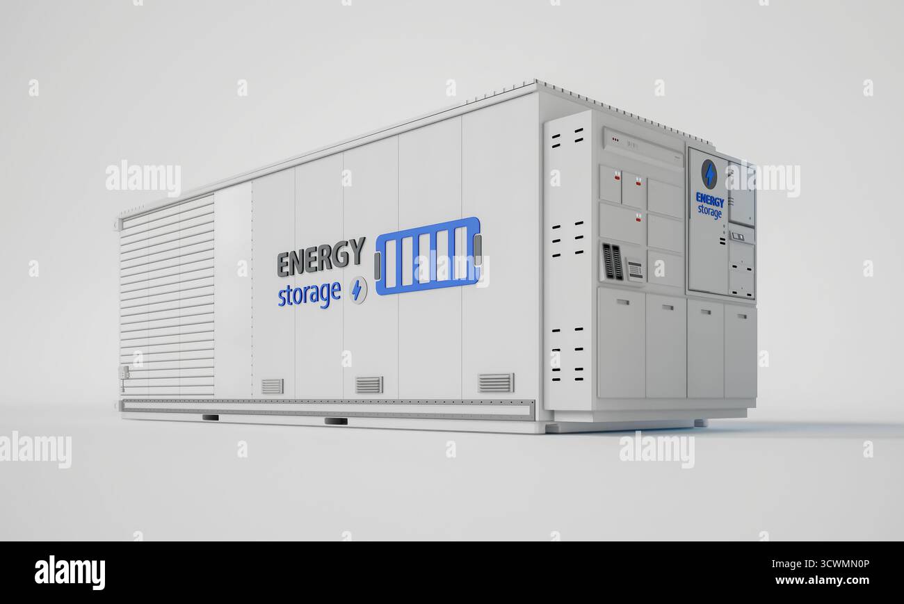 3d rendering energy storage system or battery container unit Stock ...