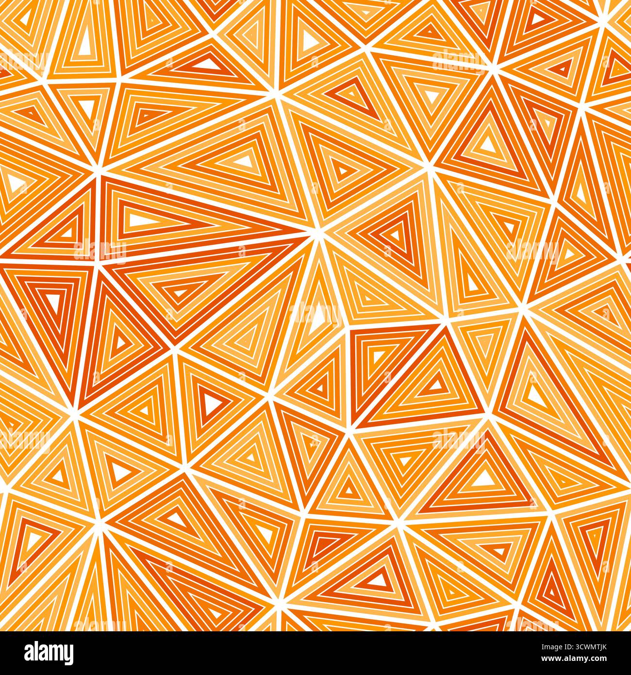Vector science background. Multiple repeated inner triangles. Large shape size. Mono-tone colored style. Seamless pattern. Trending vector tiles. Stock Vector