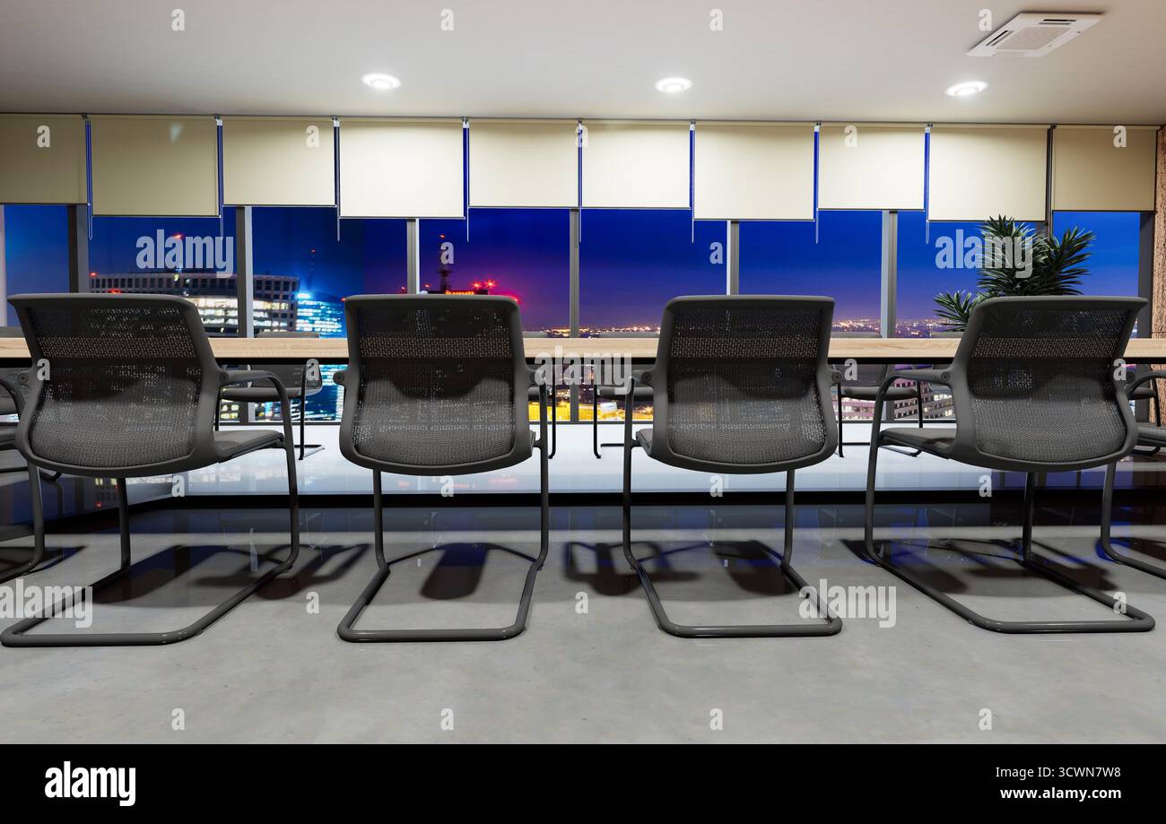 modern office interior render Stock Photo