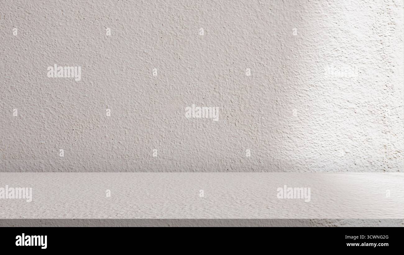 Minimal white concrete wall and tabletop texture background for product ...