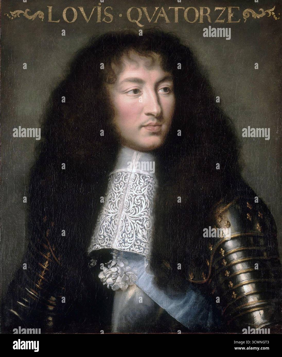 LOUIS XIV OF FRANCE (1638-1715) Charles Le Brun about 1661 Stock Photo