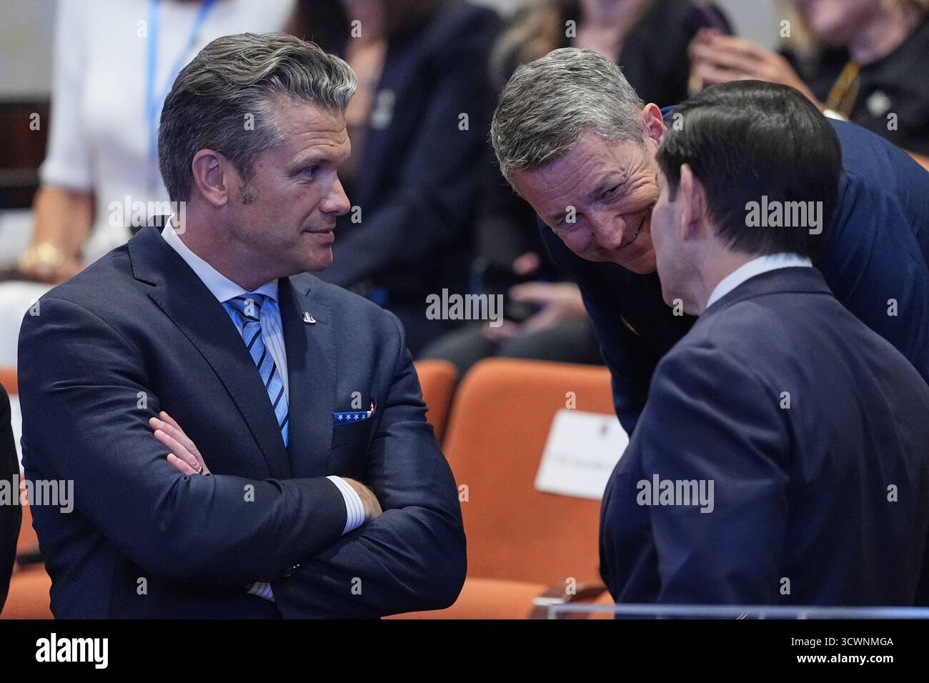 Defense Secretary Pete Hegseth and Secretary of State Marco Rubio talk ...