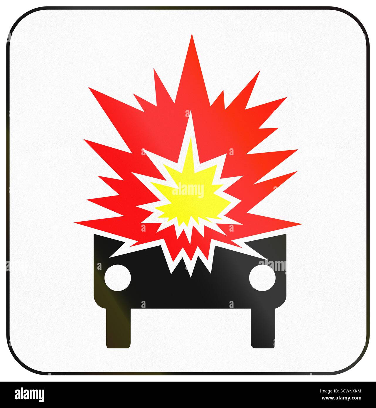 Explosive Sign France Additional road sign panel used in France - Vehicles carrying ...