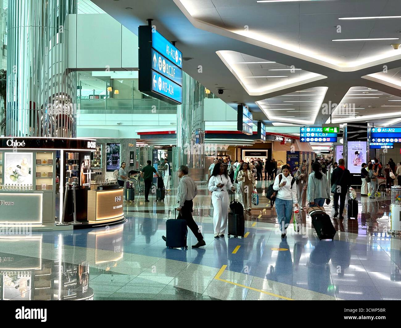 Dubai International airport, terminal 3, - Smartphone Captured Stock Image