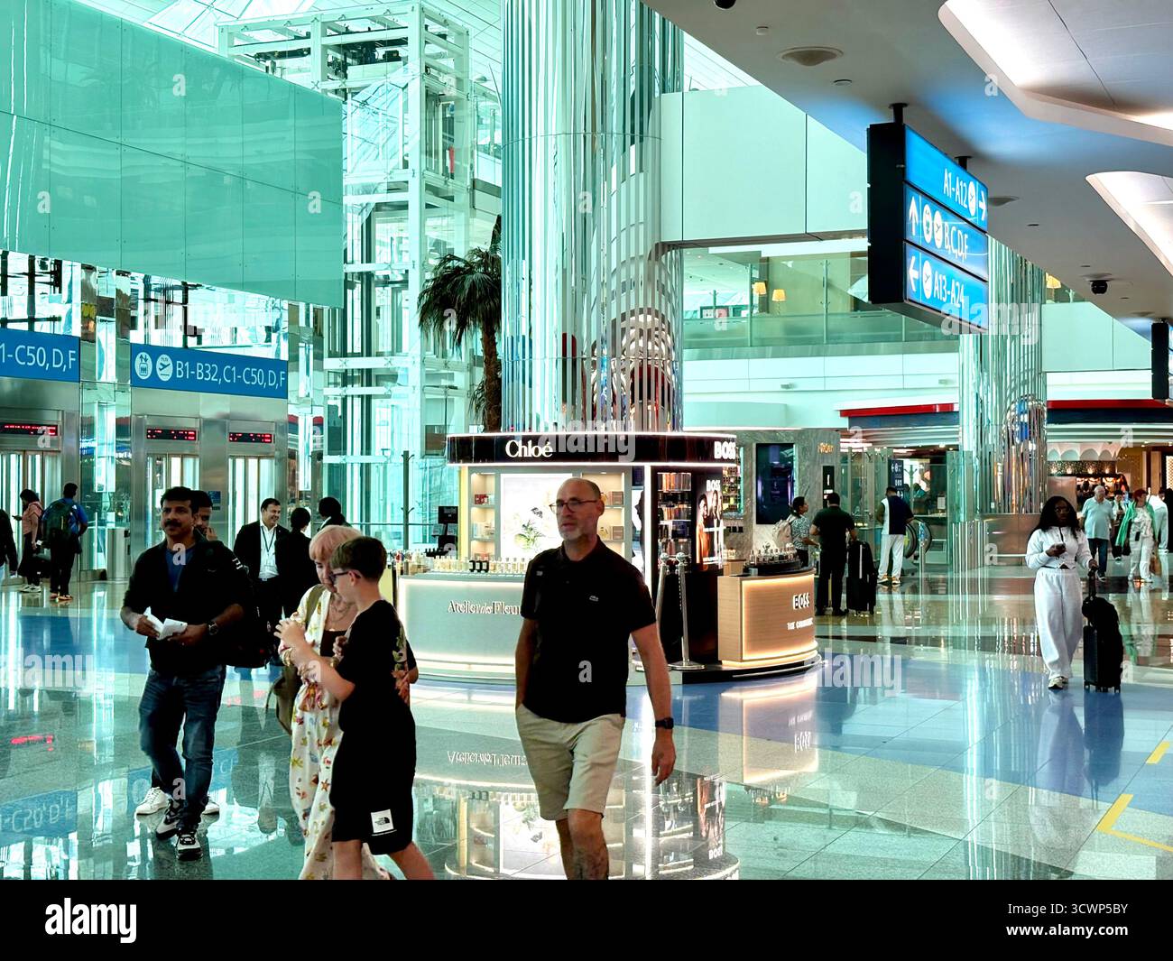 Dubai International airport, terminal 3, - Smartphone Captured Stock Image