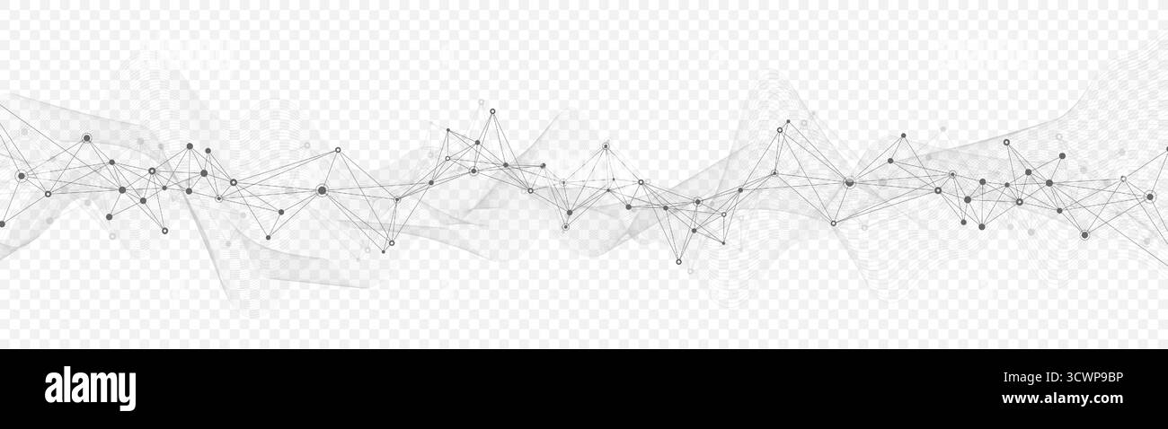 Abstract tech network connection dots. Digital background and big data ...