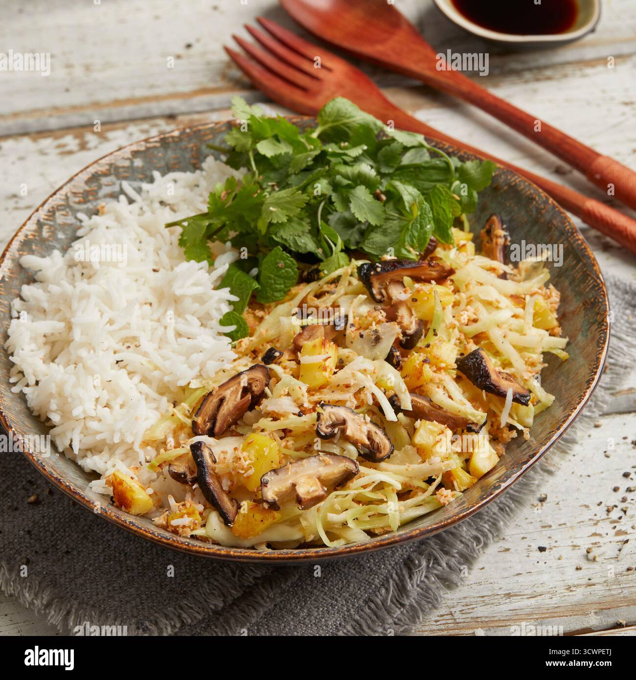 Nasi Ulam – Malaysian herb rice salad Stock Photo - Alamy