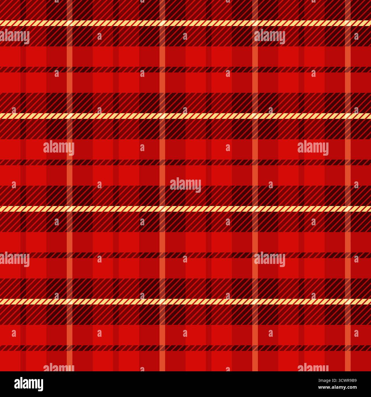 Plaid pattern background using Christmas themed colours Stock Vector